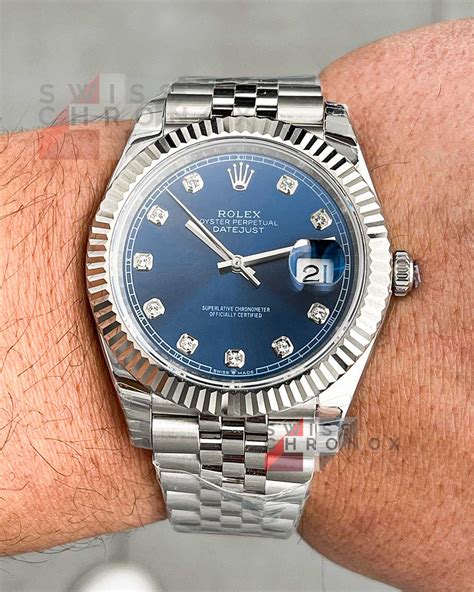 blue face rolex diomonds|blue face Rolex datejust.